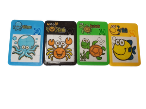 4x Mini Sliding Puzzle Magic Cube Pinata Party Bag Fillers Kids Toys Sea Life