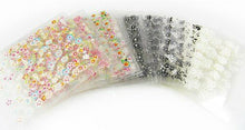 Load image into Gallery viewer, 5 or 10 SMALL SHEETS NAIL ART TIPS STICKERS FALSE NAIL DESIGN MANICURE GEMS UK
