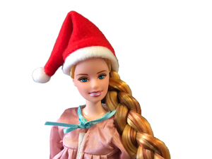 UNIQUE 12" SINDY DOLL SIZED CHRISTMAS XMAS SANTA CLAUS RED FESTIVE HAT ONE SIZE