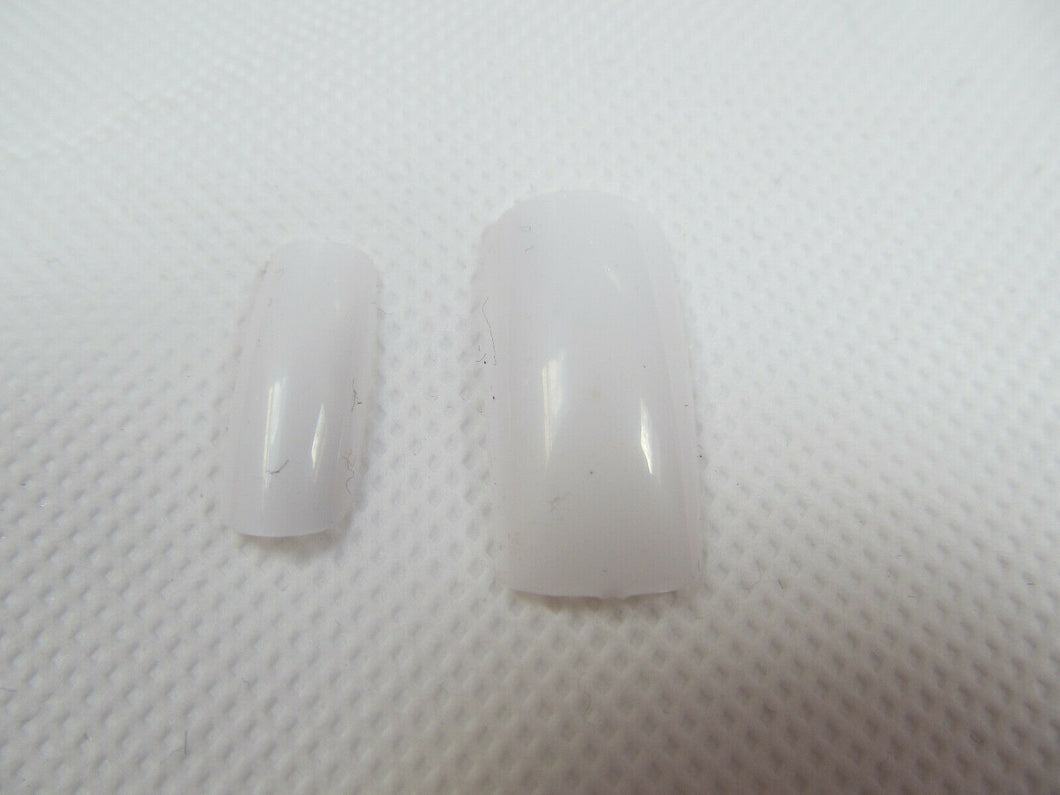 100 x WHITE, CLEAR or OPAQUE FALSE FAKE ACRYLIC FRENCH FULL COVER NAILS MAKEUP