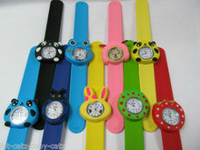 Load image into Gallery viewer, 1x BOYS GIRLS KIDS SLAP ON SNAP BAND SILICONE RUBBER BAND WRIST WATCH UK SELLER
