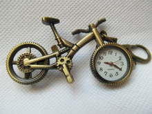 Load image into Gallery viewer, ANTIQUE VINTAGE BIKE CYCLING MINI QUARTZ KEYRING POCKET WATCH GIFT IDEA UKSELLER
