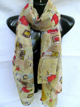 Load image into Gallery viewer, VISCOSE CHATTING PEOPLE FASHIONISTA LADIES SCARF SHAWL SARONG 180cmx100cm UKSELL
