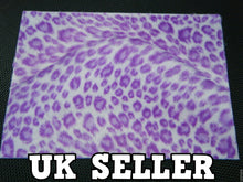 Load image into Gallery viewer, FAUX FUR FABRIC PURPLE LEOPARD PRINT CRAFT COVERING SKIN DECAL STICKER 19.5x14cm
