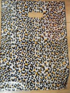 FASHION ANIMAL LEOPARD PRINT CARRIER BAGS SHOPS PARTY 40+ PER PACK VARIOUS SIZES