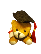 Load image into Gallery viewer, SMALL FUR BROWN COLLEGE UNIVERSITY GRADUATION TEDDY BEAR WITH DIPLOMA GIFT IDEA
