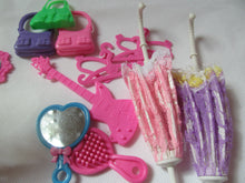 Load image into Gallery viewer, 15x DOLLS SIZED HANGERS, SHOES &amp; ACCESSORIES: UMBRELLA MIRROR GUITAR COMB UKSELL
