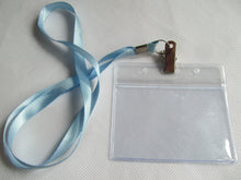 Load image into Gallery viewer, 90mmx60mm PVC PLASTIC POCKET WALLET ID PASS BADGE CARD HOLDER LANYARD UKSELLER
