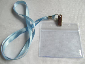90mmx60mm PVC PLASTIC POCKET WALLET ID PASS BADGE CARD HOLDER LANYARD UKSELLER