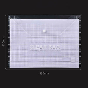 CLEAR PLASTIC BAGS A4 FILE STORAGE DOCUMENT ART SCHOOL FOLDERS WATERPROOF