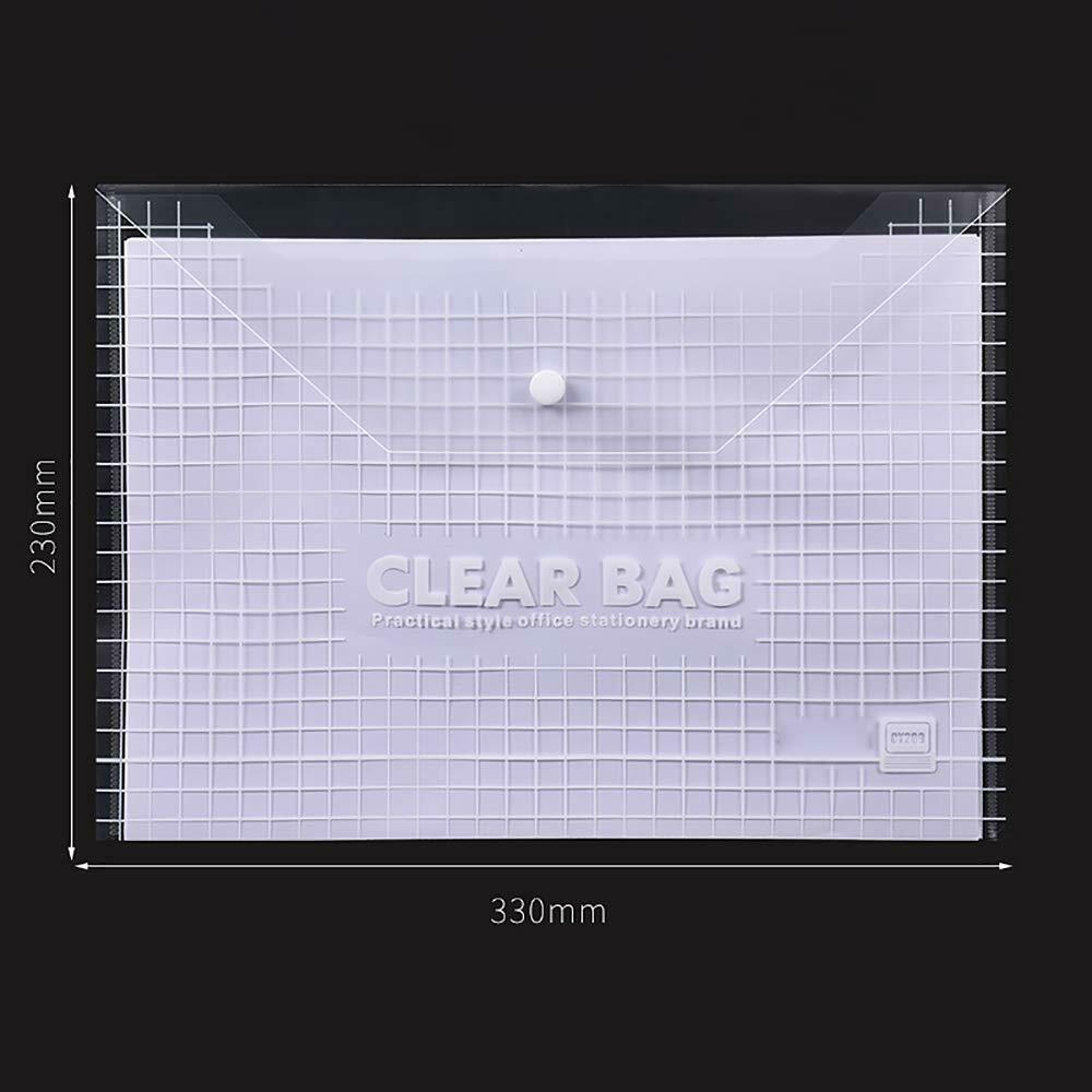 CLEAR PLASTIC BAGS A4 FILE STORAGE DOCUMENT ART SCHOOL FOLDERS WATERPROOF