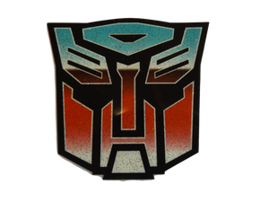 TRANSFORMERS AUTOBOTS or BUMBLEBEE LOGO IRON ON SMOOTH HEAT TRANSFER PATCH