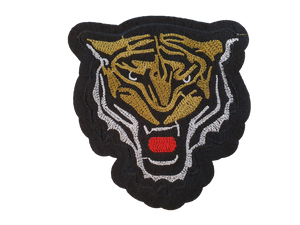 BENGAL ANGRY ROARING TIGER IRON ON CLOTH EMBROIDERY PATCH CLOTHES BAGS UKSELLER