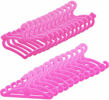 Load image into Gallery viewer, 12, 20 or 30 MINI PINK COAT DRESS CLOTHING HANGERS FOR DOLLS UK SELLER
