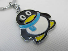 Load image into Gallery viewer, CUTE ANIMATED 1 PIECE LARGE PENGUIN ENAMEL FASHIONABLE KEYRING CHARM UK SELLER
