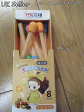 Load image into Gallery viewer, 8 PIECE SET CUTE NOVELTY KAWAII JAPANESE STYLE MATCHSTICK ERASERS BOX UK SELLER
