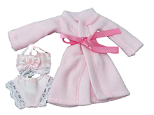 Load image into Gallery viewer, 12&quot; DOLL&#39;S SIZE LONG DRESSING NIGHT GOWN BATH ROBE VARIOUS COLOURS UK SELLER
