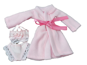 12" DOLL'S SIZE LONG DRESSING NIGHT GOWN BATH ROBE VARIOUS COLOURS UK SELLER