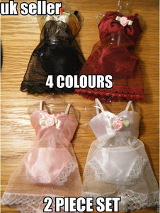 12" SINDY DOLL'S LINGERIE UNDERWEAR CAMISOLE KNICKERS 2 PIECE SET 4 COLOURS