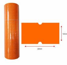 Load image into Gallery viewer, 10x ROLLS ORANGE MX-5500 PRICE GUN LABELLING PAPER STICKERS UKSELLER FREE P&amp;P
