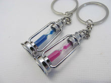 Load image into Gallery viewer, LOVERS COUPLES SANDS OF TIME LANTERNS METAL KEYRING GIFT IDEA CHARM UK SELLER
