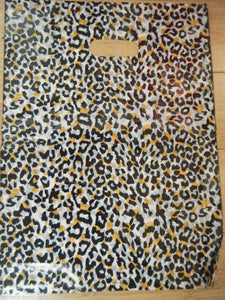FASHION ANIMAL LEOPARD PRINT CARRIER BAGS SHOPS PARTY 40+ PER PACK VARIOUS SIZES