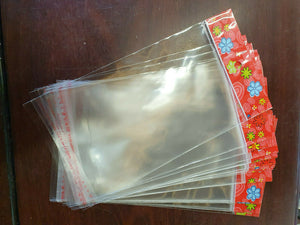 100x CLEAR CELLOPHANE PEEL & SEAL SELF ADHESIVE PLASTIC DISPLAY BAGS 2 SIZES