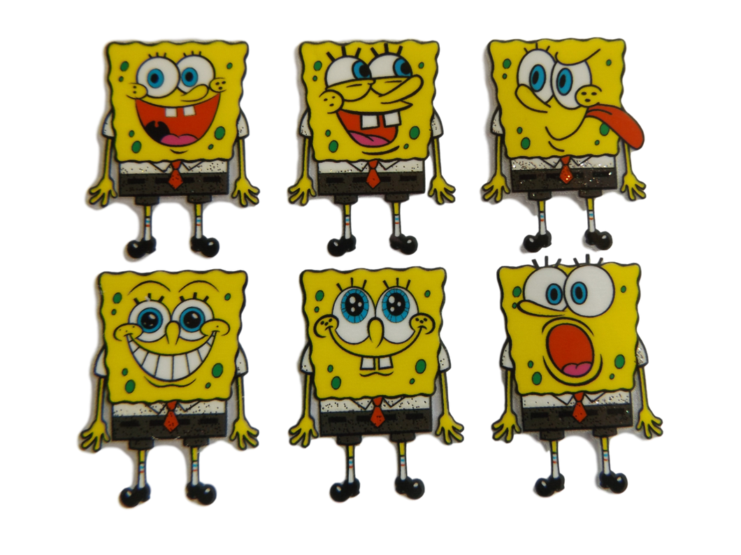 SPONGEBOB SQUARE PANTS CARTOON IRON ON SMOOTH HEAT TRANSFER PATCH 4 CLOTHES BAGS