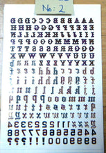 Load image into Gallery viewer, 3 DESIGNS, TEMPORARY TATTOOS LETTERS NUMBERS NAMES ALPHABET CRAFT PARTIES UKSELL
