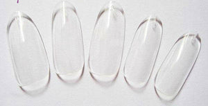 100 x OVAL FALSE FAKE ACRYLIC FRENCH FULL COVER NAILS 15+ COLOURS UK SELLER