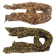 Load image into Gallery viewer, LADIES BROWN or BEIGE ANIMAL LEOPARD PRINT SCARF SHAWL WRAP SARONG FREE UK P&amp;P
