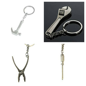 MEN BOYS HANDY TOOLS NOVELTY AXE SAW SPANNER PLIERS MALLET KEYRINGS GIFT IDEA UK