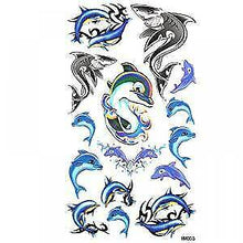 Load image into Gallery viewer, LADIES GIRLS BUTTERFLY BLACK RED ROSES CELTIC VINE VARIOUS TEMPORARY TATTOOS UK
