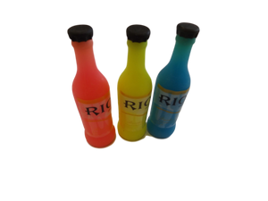 SET 3 BOTTLES OF POP DRINKS BEVERAGES NOVELTY COLLECTABLE ERASERS STATIONERY
