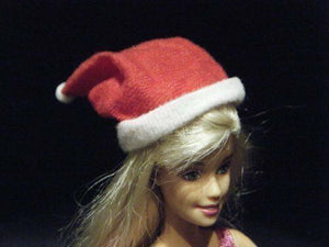 UNIQUE 12" SINDY DOLL SIZED CHRISTMAS XMAS SANTA CLAUS RED FESTIVE HAT ONE SIZE
