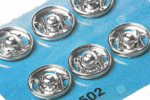50x Silver Tone Sew On Press Stud Popper Snap Closure Buttons 10mm Diameter