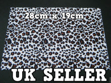Load image into Gallery viewer, LARGE FURRY FABRIC BROWN ANIMAL PRINT CRAFT MOBILE SKIN DECAL STICKER 28cmx19cm
