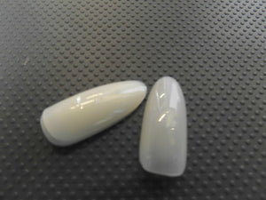 100 x OVAL FALSE FAKE ACRYLIC FRENCH FULL COVER NAILS 15+ COLOURS UK SELLER