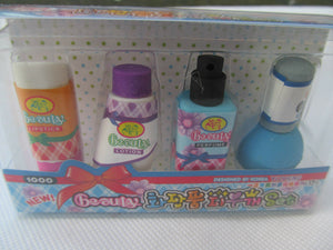 PACK OF COSMETIC PERFUME LIPSTICK KAWAII JAPANESE STYLE NOVELTY ERASERS RUBBERS