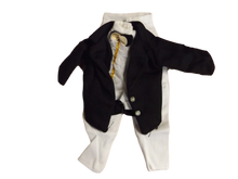 Load image into Gallery viewer, MAN MALE DOLL SIZED BLACK WEDDING TUXEDO EVENING OUTFIT JACKET TROUSER UK SELLER
