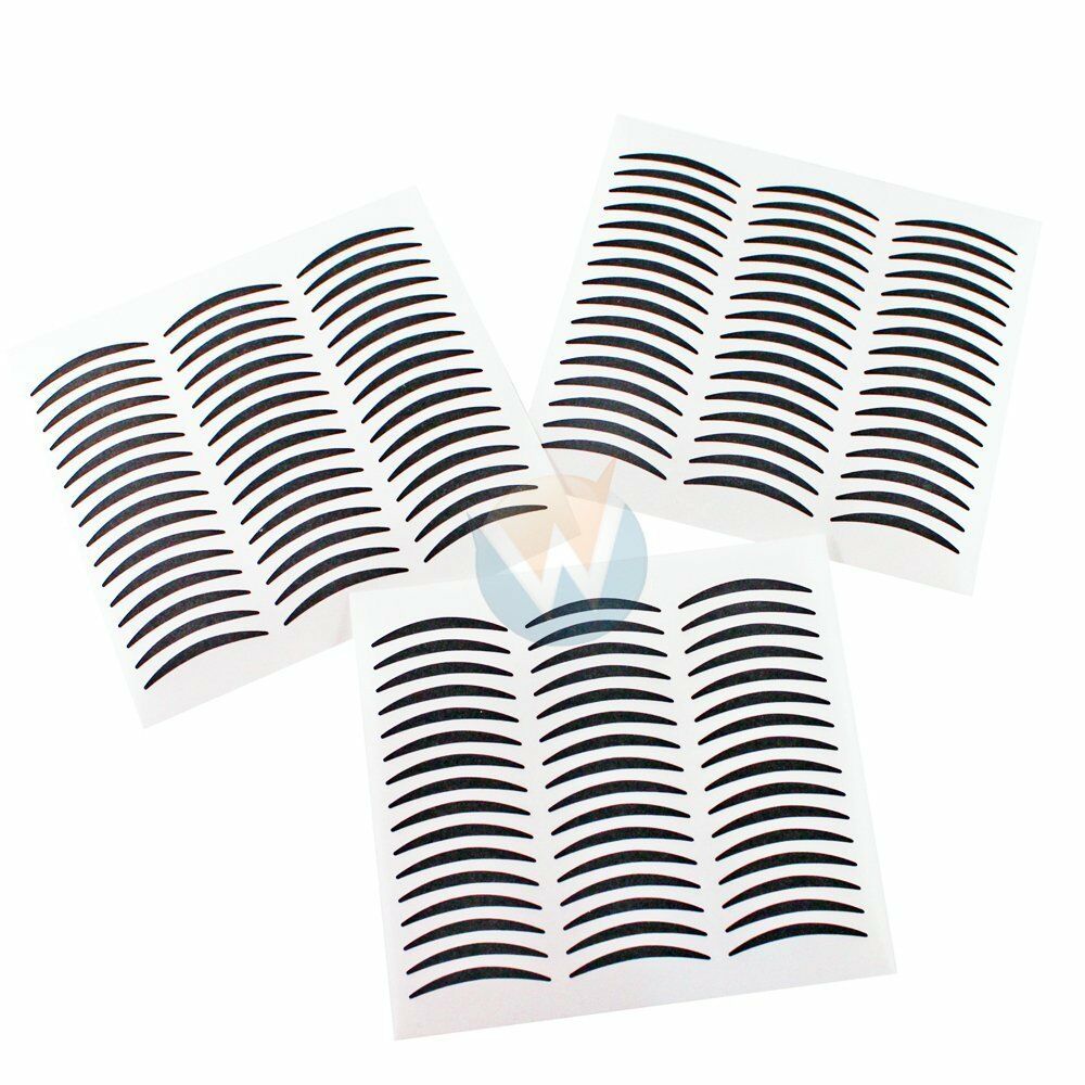 72 PAIRS SLIM NATURAL COSMETIC BLACK EYE LINER EYELID SELF ADHESIVE TAPE UKSELL
