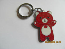 Load image into Gallery viewer, 1x CUTE ANIMATED TEDDY BEARS 4 COLOURS ENAMEL KEYRING HANDBAG CHARM GIFT IDEA
