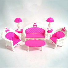 Load image into Gallery viewer, LOVELY PINK BARBIE SINDY DOLL SIZED PLASTIC BEDROOM or LIVING FURNITURE SETS
