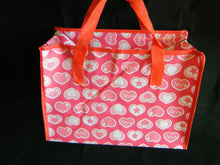Load image into Gallery viewer, ECO FRIENDLY CUTE PINK HEART PRINT SHOPPING TRAVEL BAG FREE UK POST 34x24x16cm
