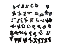 Load image into Gallery viewer, 26 PAIRS PLASTIC FASHION BLACK ALPHABET LETTERS ABC JEWELLERY EARRINGS UK SELLER
