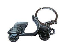 Load image into Gallery viewer, Fat-catz-copy-catz Silver, Bronze or grey tone mini solid metal Vespa Lambretta moped motor bike scooter keyring
