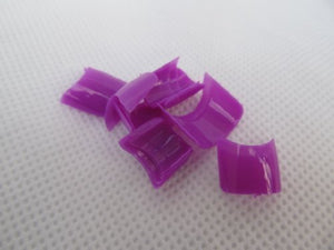 Pack of 20 Salon quality purple short false nail front tips posted from London by fat-catz