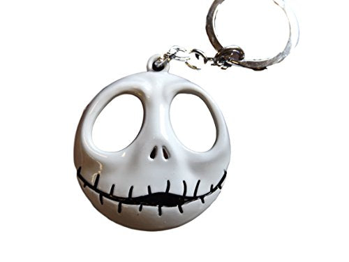 Fat-catz-copy-catz White Enamel Nightmare Before Christmas Jack Skull Gift Keyring