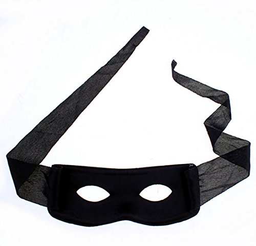 Black Zorro Face Eye Mask Robber Burglar Mens Cat Woman Masquerade Fancy Dress