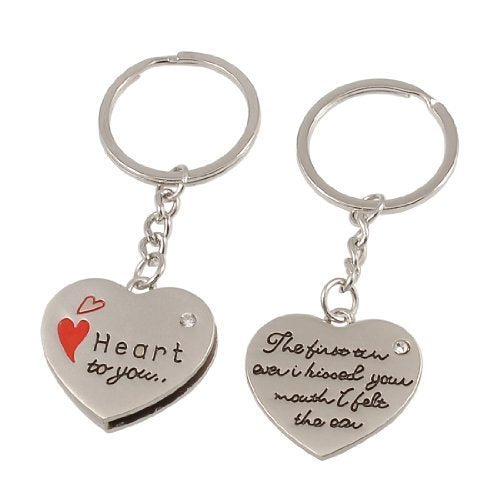 Heart Shape Pendant Key Chains Lovers Romantic Keyring